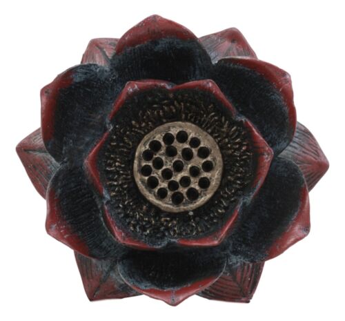 Ebros Buddha Padma Lotus Incense Holder Burner Figurine 4" Diameter Eastern Enlightenment Buddhist Meditation Home Fragrance Decor Accessory Statue