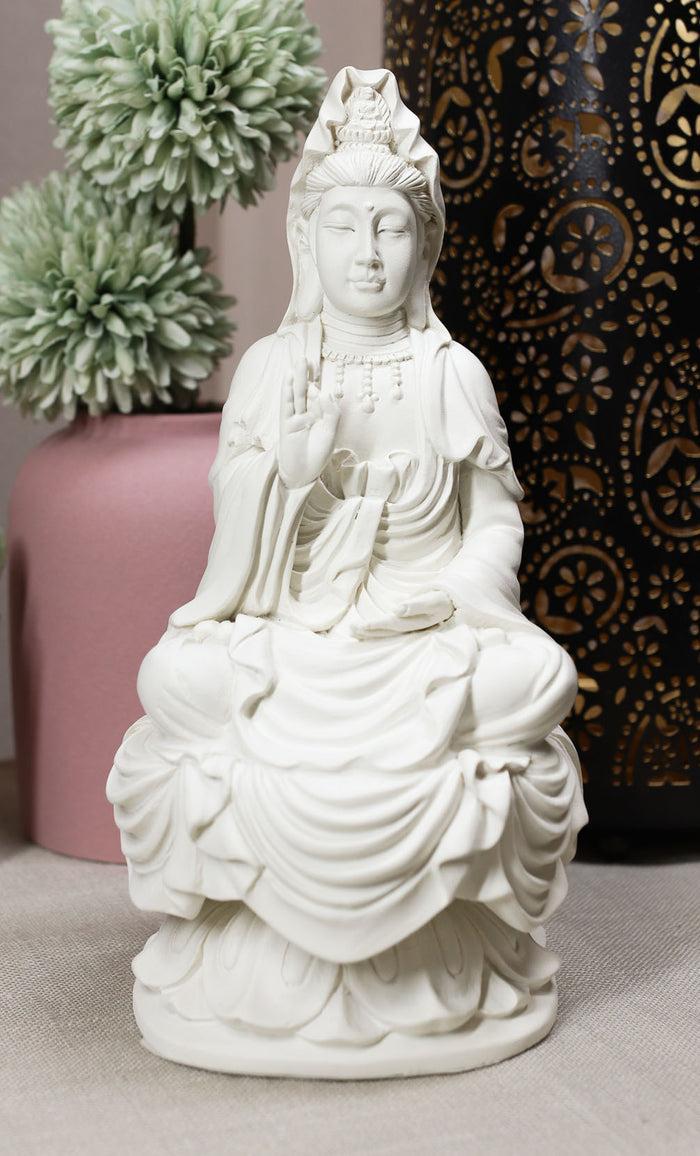 Ebros Buddhism Eastern Enlightenment Water and Moon Goddess Kuan Yin Meditating On Lotus Throne Statue Buddha Themed Religious Decorative Altar Figurine 7" Tall Sculpture Decor Feng Shui Zen Buddhist Ebros Buddhism Eastern Enlightenment Water and Moon Goddess Kuan Yin Meditating On Lotus Throne Statue Buddha Themed Religious Decorative Altar Figurine 7" Tall Sculpture Decor Feng Shui Zen Buddhist