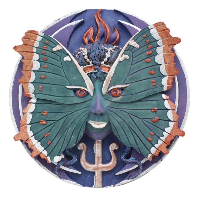 Ebros Butterfly Metamorphosis Psyche Spirit Goddess Decor Wall Plaque 5.25" Diameter Wiccan Wicca Art Decorative Sculpture By Oberon Zell