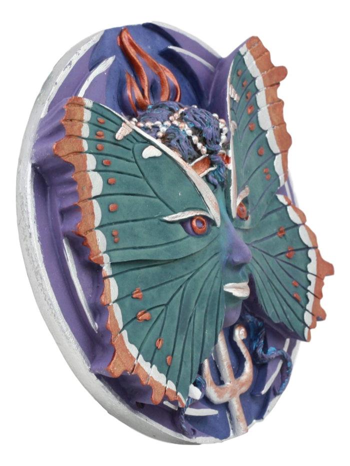 Ebros Butterfly Metamorphosis Psyche Spirit Goddess Decor Wall Plaque 5.25" Diameter Wiccan Wicca Art Decorative Sculpture By Oberon Zell