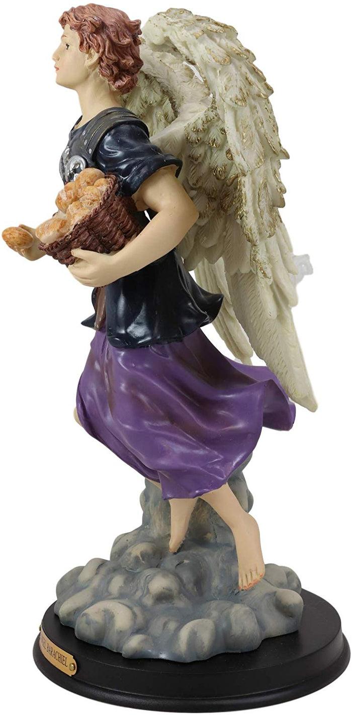 Ebros Byzantine Archangel Saint Barachiel With Brass Name Plate Wooden Base 12"H