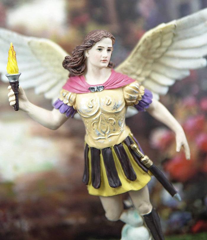 Ebros Byzantine Eastern Orthodox Saint Uriel Statue With Brass Name Plate 9.5"H
