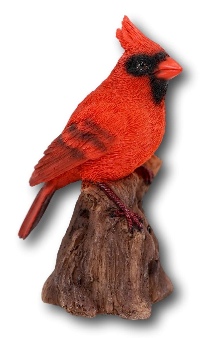 Ebros Cardinal Perching On Branch With Motion Activated Bird Sound Figurine