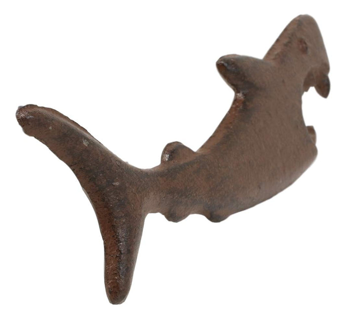 Ebros Cast Iron Metal Nautical Coastal Attacking Jaws Great White Shark Soda Beer Bottle Cap Opener 6.5" Long Rustic Bronze Finish Tide Beach Apex Predator Sharks Party Hosting Decor Accessory (1)