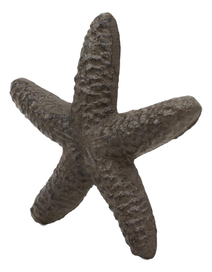 Ebros Cast Iron Ocean Coral Sea Star Shell Starfish Decorative Accent Statue In Rustic Bronze Finish 4.5" Wide Nautical Coastal Themed Decor For Wedding Beach Party Home Decorations DIY Crafts (4)