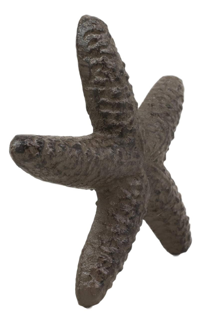 Ebros Cast Iron Ocean Coral Sea Star Shell Starfish Decorative Accent Statue In Rustic Bronze Finish 4.5" Wide Nautical Coastal Themed Decor For Wedding Beach Party Home Decorations DIY Crafts (1)