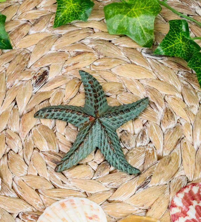 Ebros Cast Iron Sea Star Shell Starfish In Rustic Bronze Finish 3.75" Wide (6)
