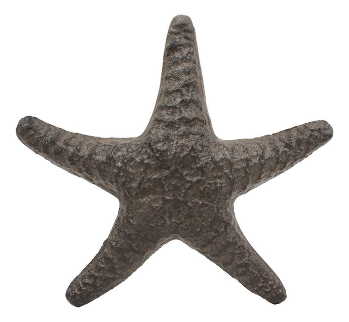 Ebros Cast Iron Sea Star Shell Starfish In Rustic Bronze Finish 7.75" Wide