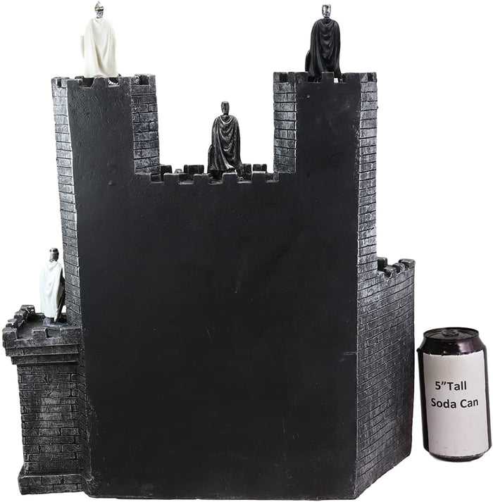 Ebros Castle Fortress Display Stand Sculpture With 12 Miniature Knight Figurine