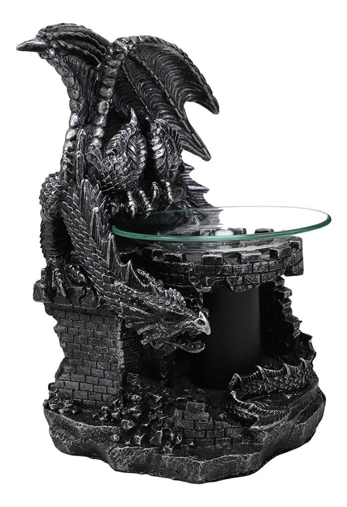 Ebros Castle Tower Sentry Dragon Electric Oil Burner Tart Warmer Night Light