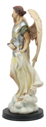 Ebros Catholic Church Archangel Saint Gabriel Statue 12.25" Tall Angel Messenger Of God Holding The Scroll Revelation Of Gabriel Decorative Figurine