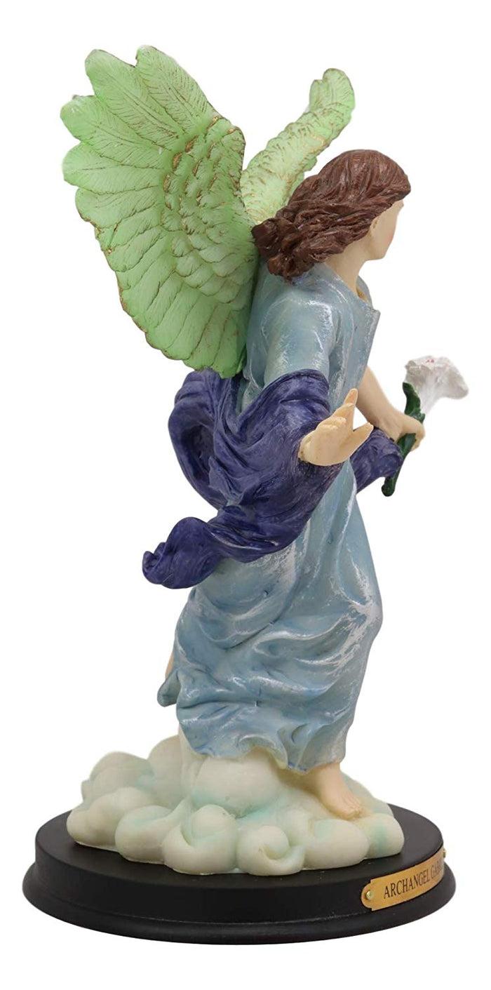 Ebros Catholic Church Archangel Saint Gabriel Statue 10"H With Brass Name Plate