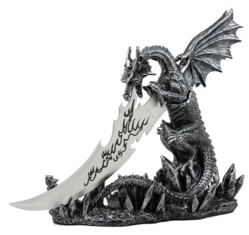 Ebros Cavern Dragon Letter Opener Dagger With Base Study Office Desktop Decor