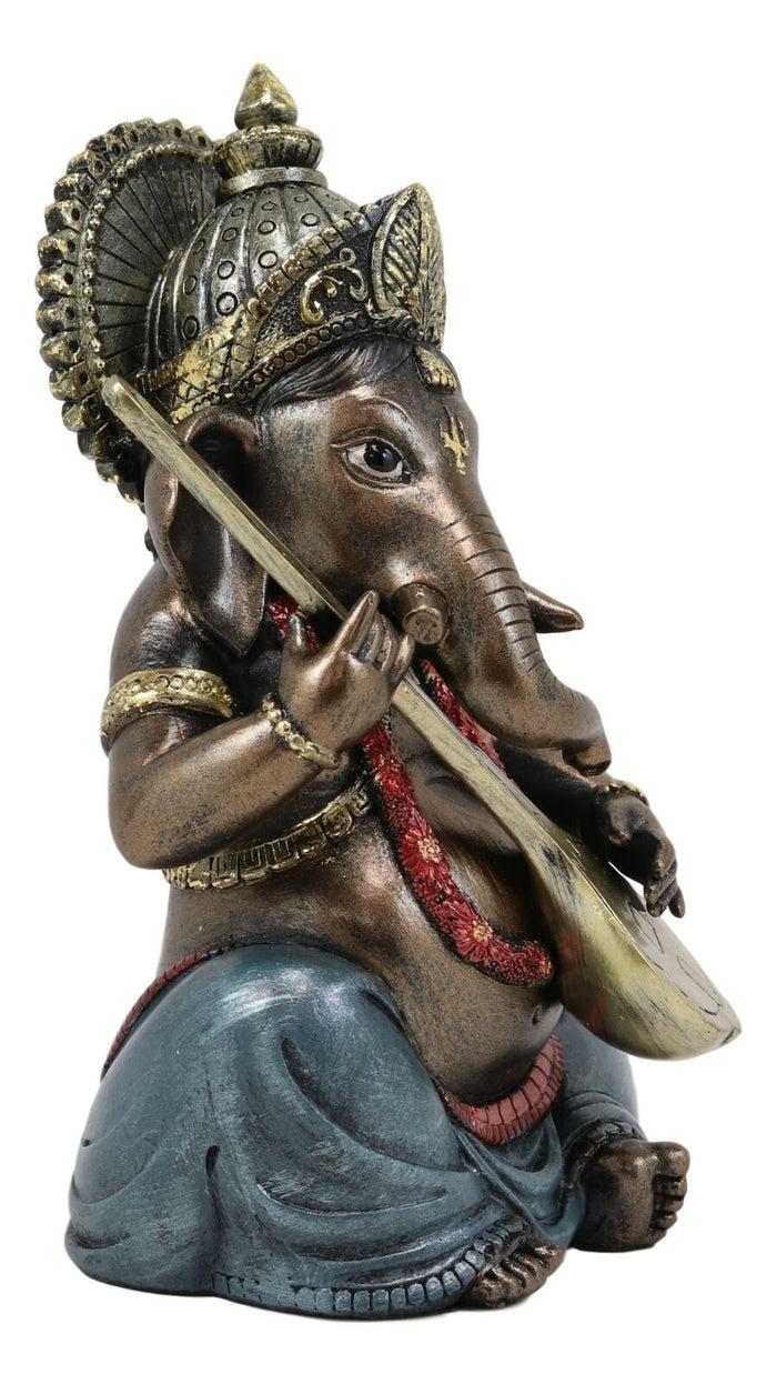 Ebros Celebration Of Life And Arts Lord Ganesha Playing Instrument Statue 6.75"H