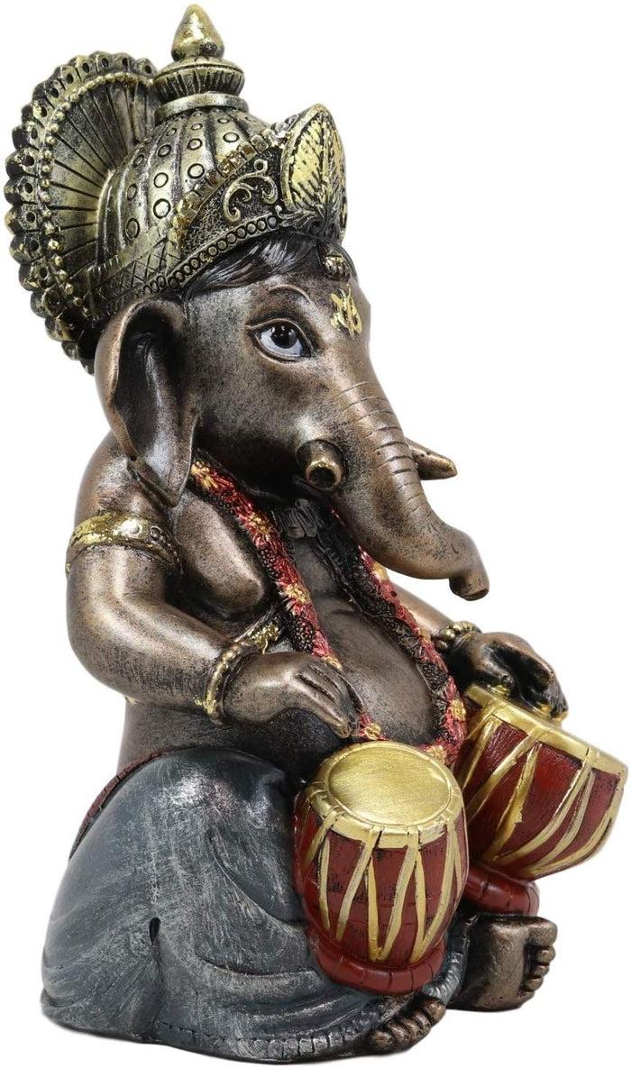Ebros Celebration Of Life Ganesha Playing Dholak Hindu Elephant God Deity Figurine