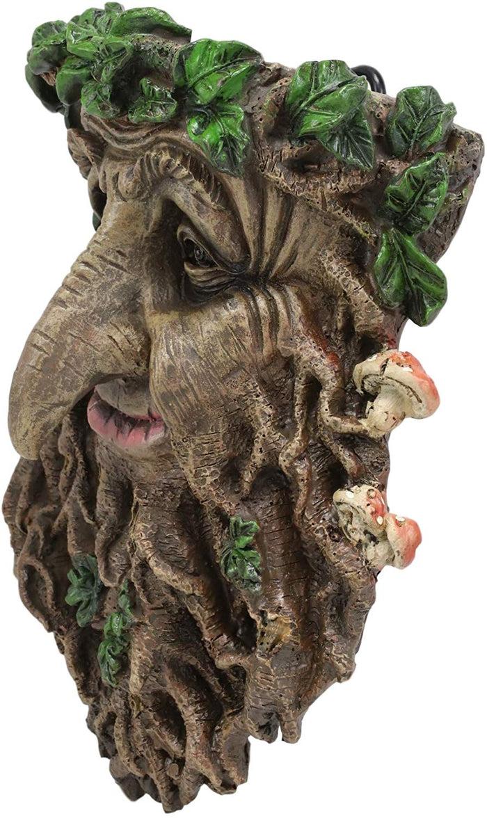 Ebros Celtic Big Nose Leafman Greenman Hanging Wall Decor Plaque 9" High