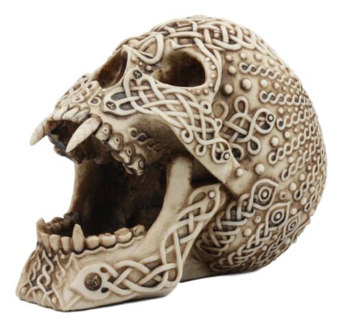 Ebros Celtic Knotwork Bloodlust Vampire Skull Ashtray Statue 7.5"L Blood Sucking Dracula Skeleton Cranium Figurine
