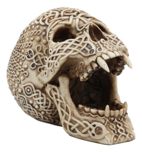 Ebros Celtic Knotwork Bloodlust Vampire Skull Ashtray Statue 7.5"L Blood Sucking Dracula Skeleton Cranium Figurine