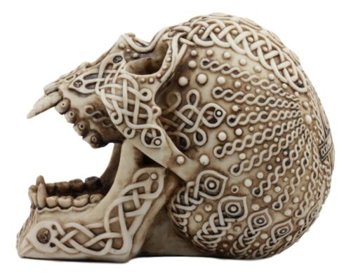 Ebros Celtic Knotwork Bloodlust Vampire Skull Ashtray Statue 7.5"L Blood Sucking Dracula Skeleton Cranium Figurine
