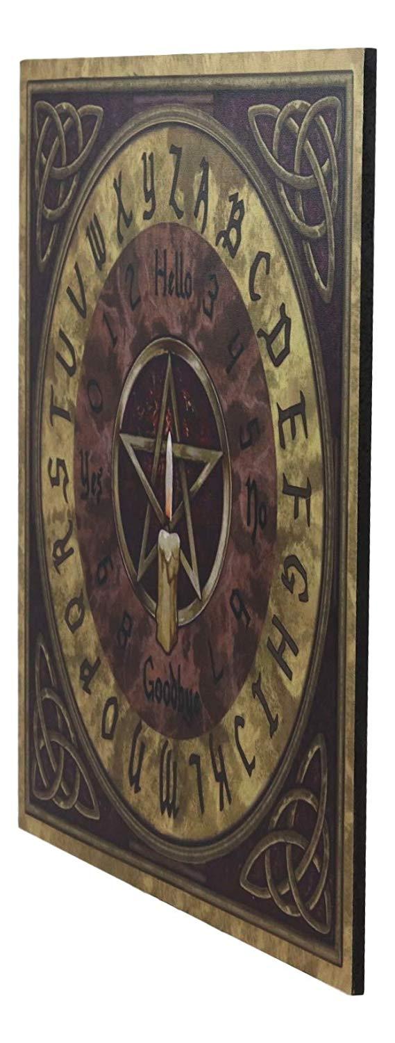 Ebros Celtic Pentagram Illustrated Ouija Talking Spirit Board Game With Planchette 15" By 15" Witchcraft Dark Arts By Lisa Parker Gaming Fun Novelty Gift 6th Sense Supernatural Arts