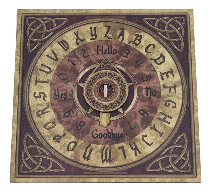 Ebros Celtic Pentagram Illustrated Ouija Talking Spirit Board Game With Planchette 15" By 15" Witchcraft Dark Arts By Lisa Parker Gaming Fun Novelty Gift 6th Sense Supernatural Arts