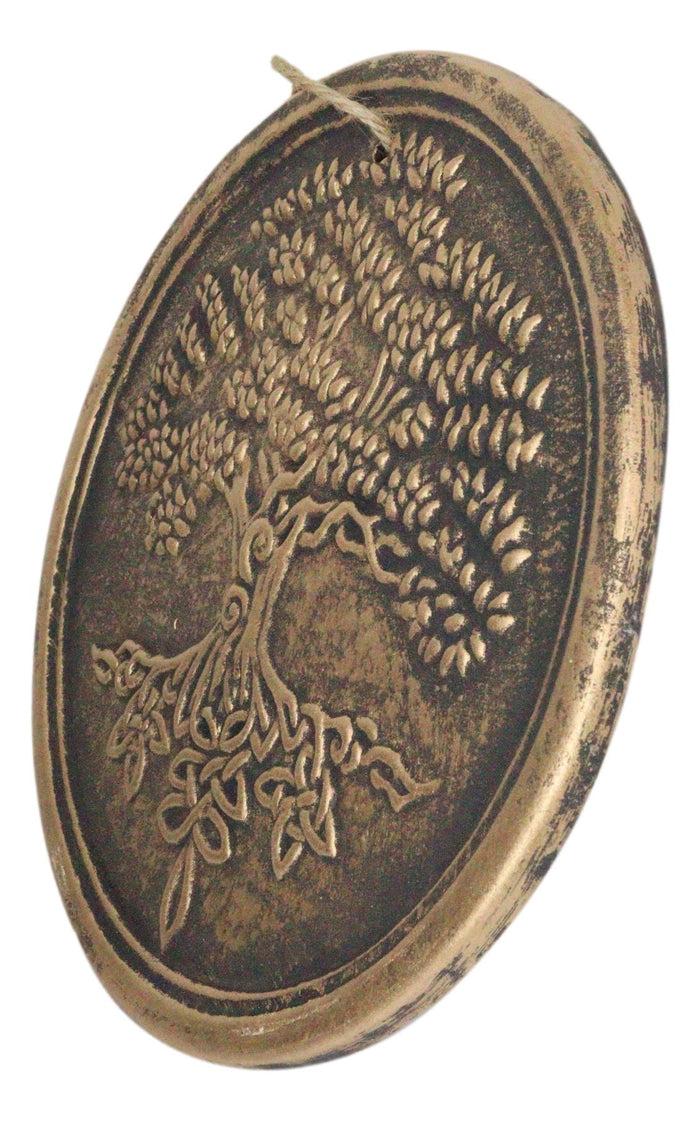 Ebros Celtic Tree Of Life Terracotta Round Medal Wall Decor Hanging Plaque Lisa Parker