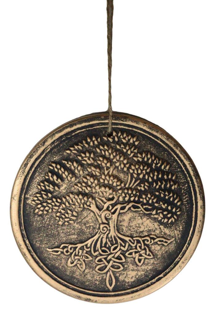 Ebros Celtic Tree Of Life Terracotta Round Medal Wall Decor Hanging Plaque Lisa Parker