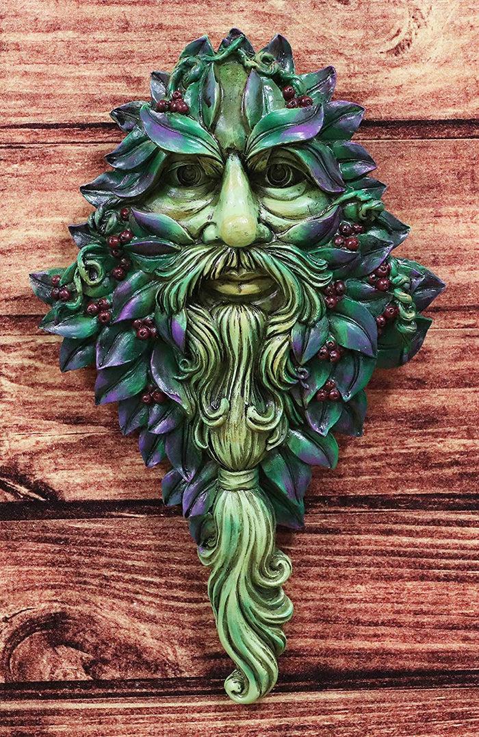 Ebros Celtic Winter Solstice Greenman Hanging Wall Decor Plaque 12.75" High