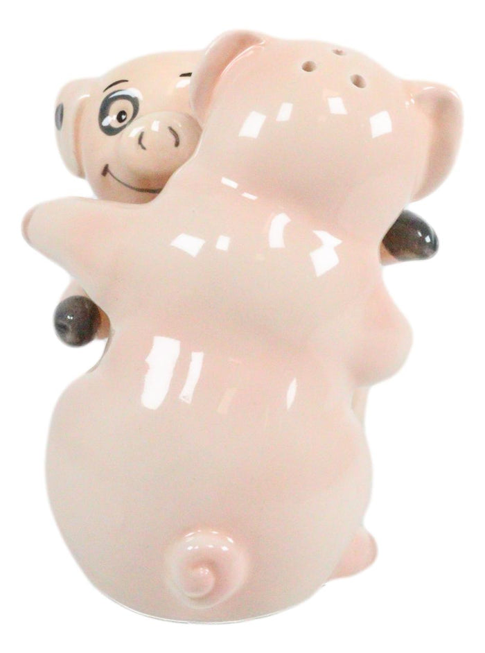 Ebros Ceramic Farm Love Babe Porky Pigs Couple Dancing Salt And Pepper Shakers Set
