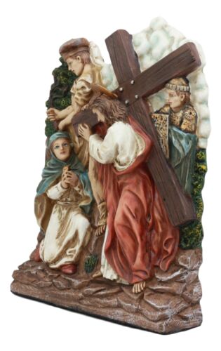Ebros Christian Catholic Stations Of The Cross Statue Way Of The Sorrows Via Crucis Jesus Christ Path To Calvary Crucifixion Decor Figurine (Station 4 Jesus Meets His Mother)