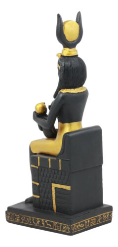 Ebros Classical Egyptian Goddess Ra Isis Nursing Horus Baby Statue 7.25" Tall Deity Of Motherhood Isis Sitting On Throne Figurine