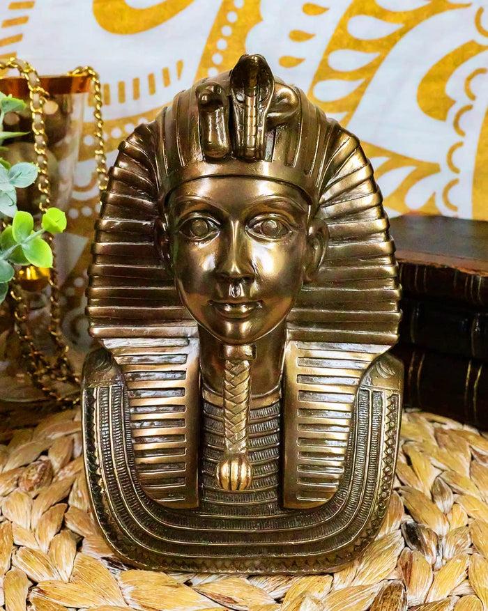 Ebros Cobra And Vulture Mask Of Pharaoh Egyptian King Tut Bust Model Statue