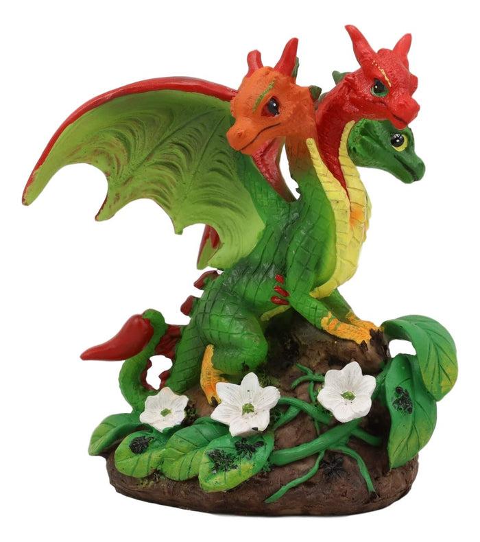 Ebros Colorful Garden Fruits And Berries Green Dragon Statue By Stanley Morrison