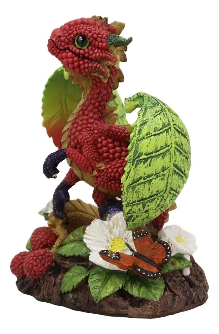 Ebros Colorful Garden Fruits And Berries Green Thumb Berry Raspberry Dragon Statue
