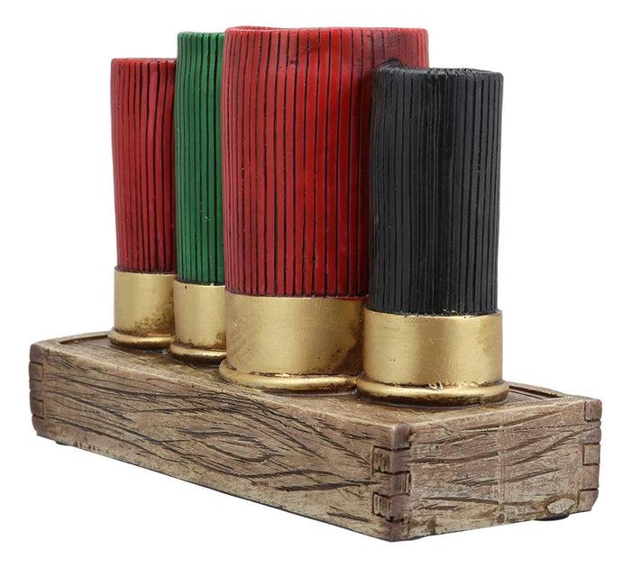 Ebros Colorful Western 12 Gauge Shotgun Shells Replica Vanity Bathroom Counter Top Toothbrush Toothpaste Shaver Holder Stationery Pen Organizer Country Rustic Home Cabin Lodge Hunter Decor Figurine