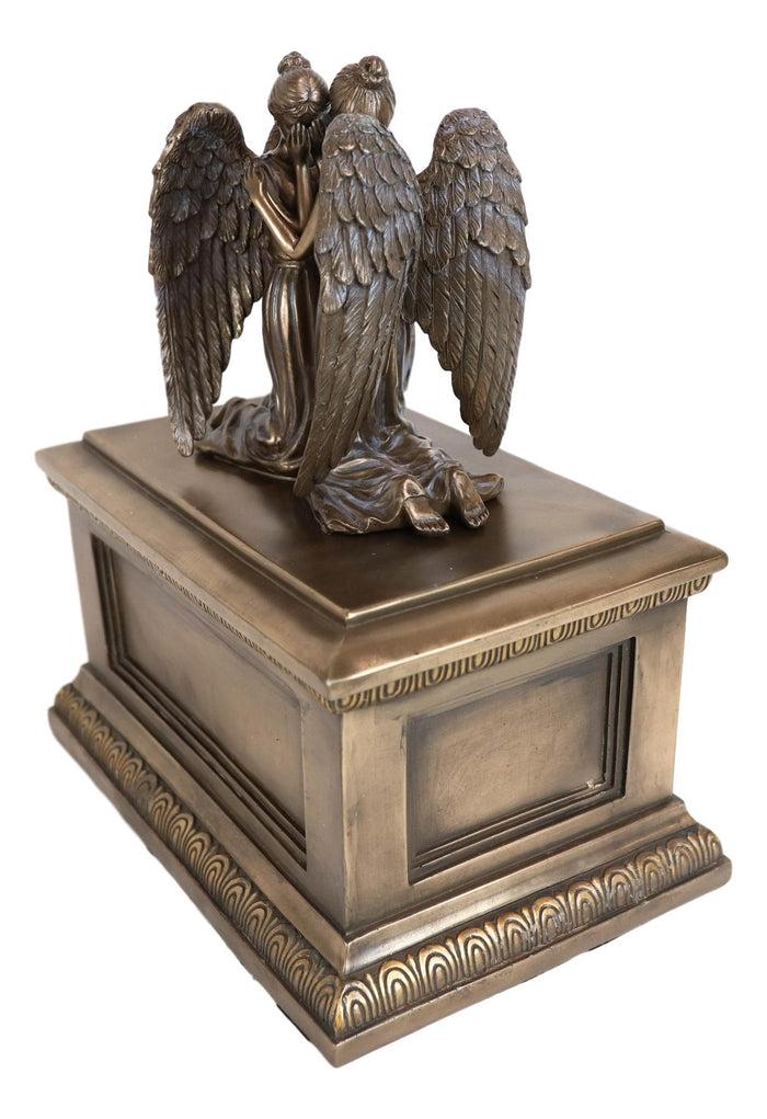 Ebros Comforting Twin Angels Solace Cremation Urn Memorial Figurine 200 CuIn