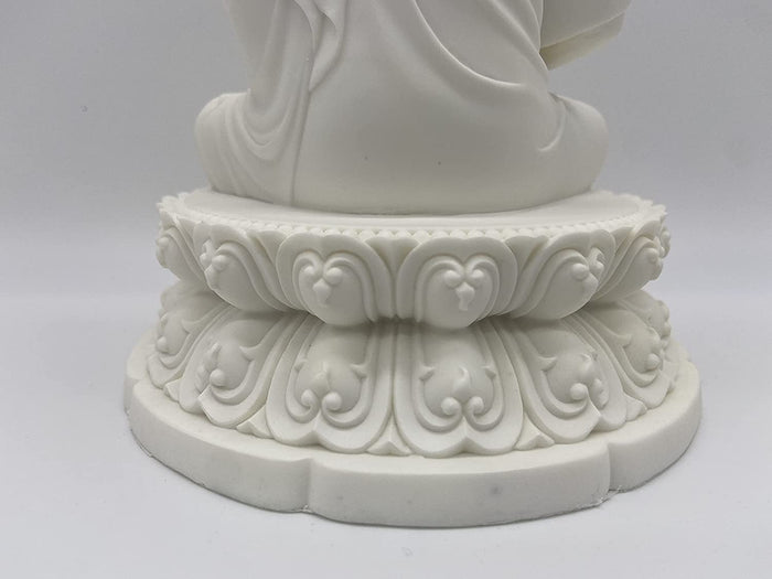 Ebros Contemplation Buddha Sakayamuni Meditate On Lotus 7" H Sculpture Buddhism Figurine