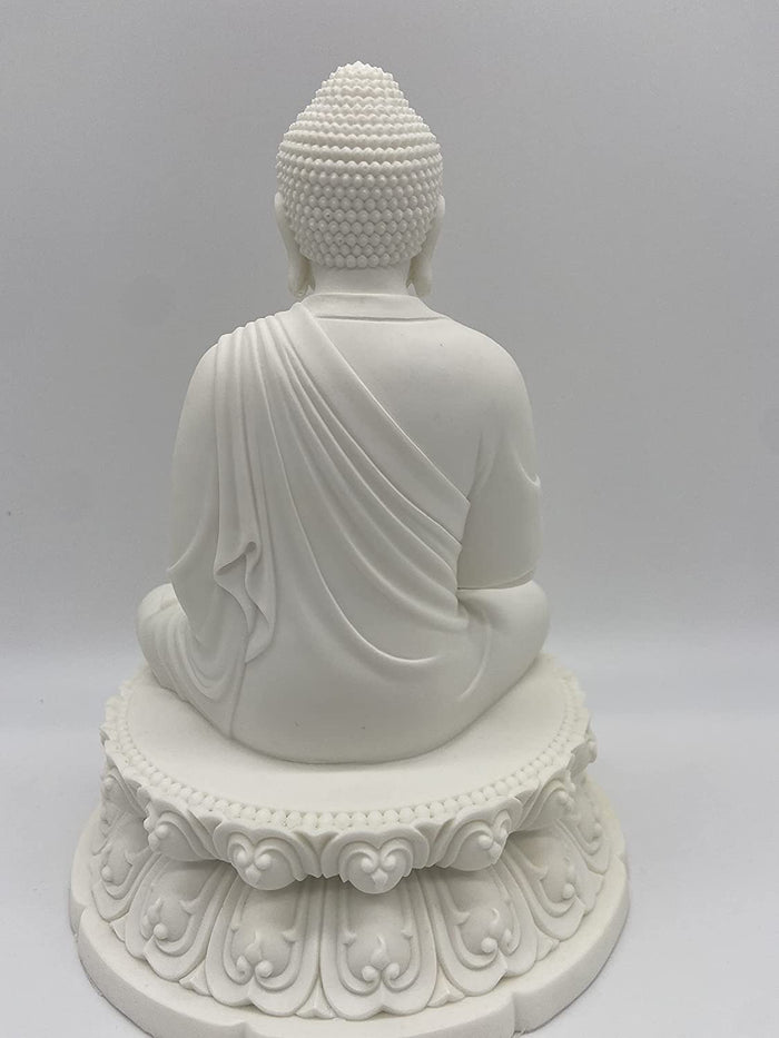 Ebros Contemplation Buddha Sakayamuni Meditate On Lotus 7" H Sculpture Buddhism Figurine