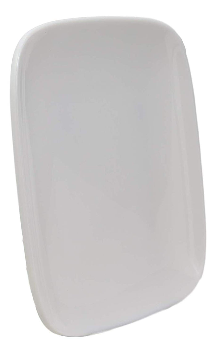 Ebros Contemporary 6.5" Square White Jade Melamine Dessert Plates Pack Of 6