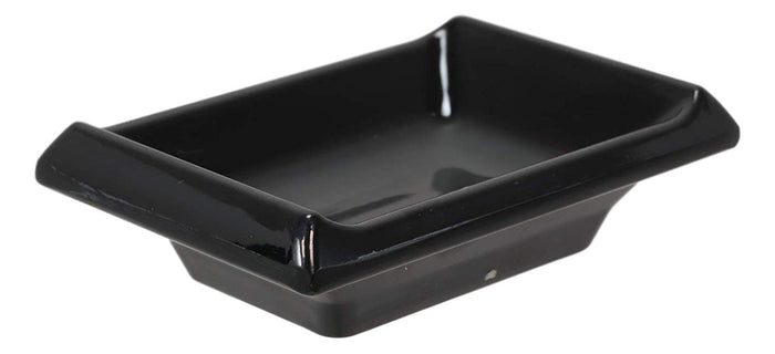 Ebros Contemporary Black Jade Melamine Tetragon Artistic Design Condiments Ketchup BBQ Soy Sauce 2oz Dipping Bowls Or Dishes Home Kitchen Party Dining Restaurant Supply Dip Bowl Dish Set Of 6