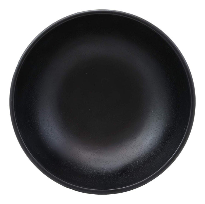 Ebros Contemporary Round 7.5" Diameter Matte Black Jade Melamine Ramen Salad Pho Pasta Soup Bowls Pack Of 6 Set Dinner Bowl Pack Restaurant Supply