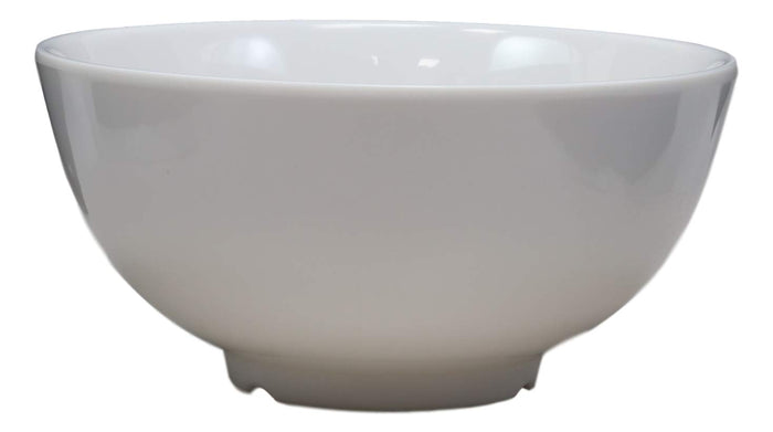 Ebros Contemporary White Jade Melamine Large Deep Round Bowls 48oz (PACK OF 2)