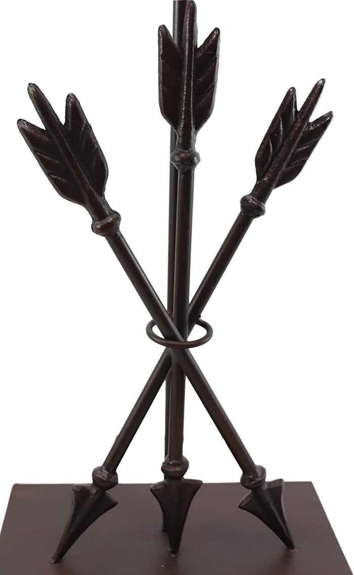 Ebros Crossed Arrows With Ring Center Base Desktop Table Lamps W/ Shade 27" Tall