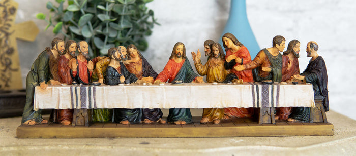 Ebros Da Vinci The Last Supper Of Jesus and Disciples Holy Communion Figurine 12.25"L