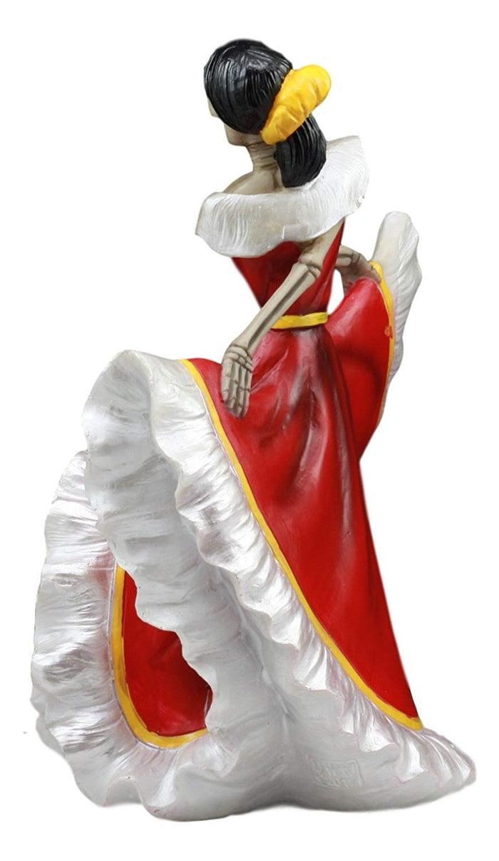 Ebros Danza De Dama Traditional Day Of The Dead Red Sugar Skull Lady Dancer Statue