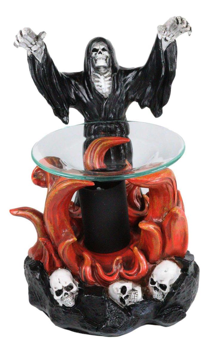 Ebros Dark Conjuring Grim Reaper Fire Magic Electric Oil Burner Tart Warmer Figurine