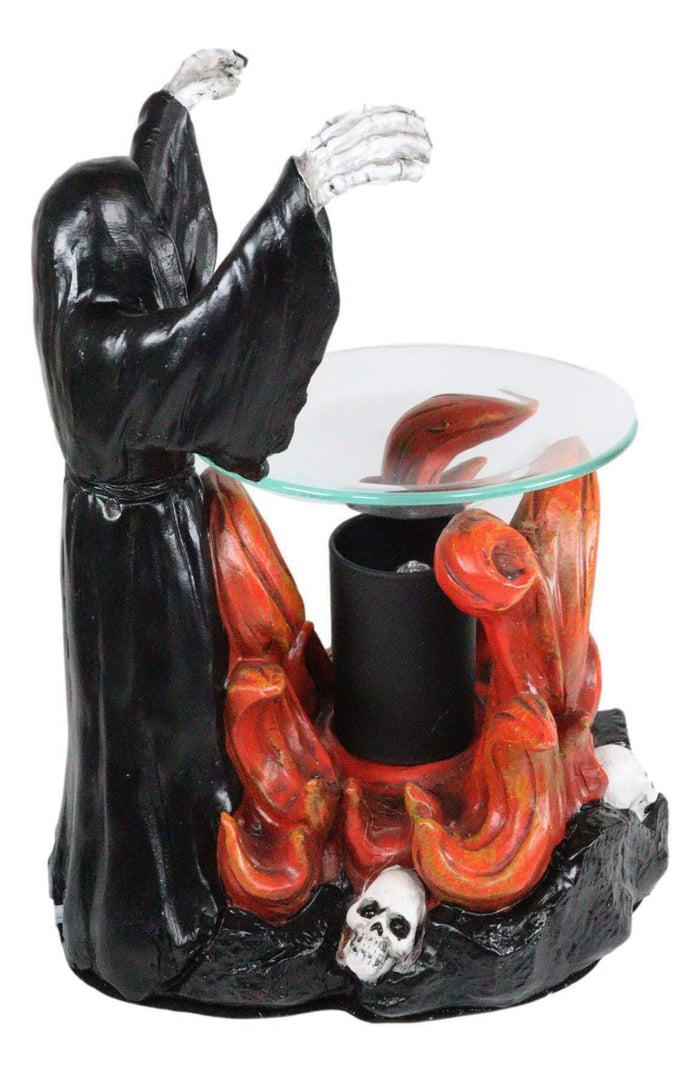 Ebros Dark Conjuring Grim Reaper Fire Magic Electric Oil Burner Tart Warmer Figurine