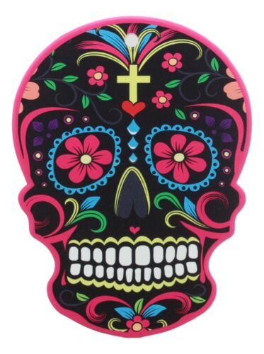 Ebros Day Of The Dead Calavera Colorful Sugar Skulls Trivet Set Of Four 8"Tall Ceramic Tiles With Cork Backing Dias De Muertos Cork Trivets