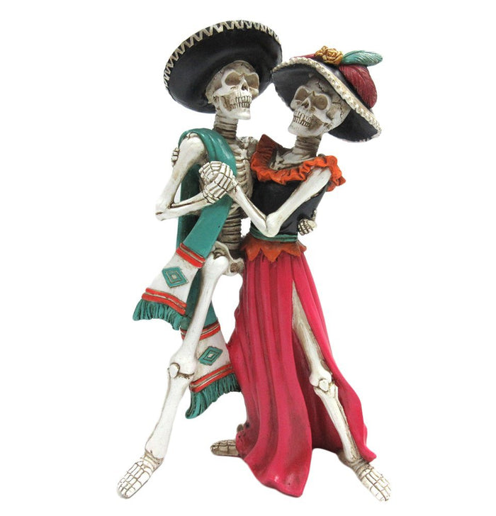 Ebros Day Of The Dead Celebration Skeleton Couple Dancing Figurine 12 Inch