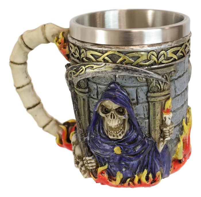 Ebros Day Of The Dead Holy Death Fire Grim Reaper With Scythe Beer Stein Tankard